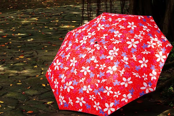 好雅也欣-雙層傘布散熱專利反向傘-浪漫台三線-桐花系列（紅花）