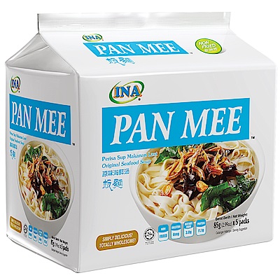 INA PAN MEE 原味海鮮湯寬麵-原味海鮮湯板麵(85gx5入)