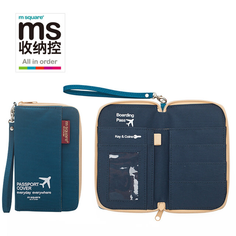 M Square 短版拉鍊護照夾