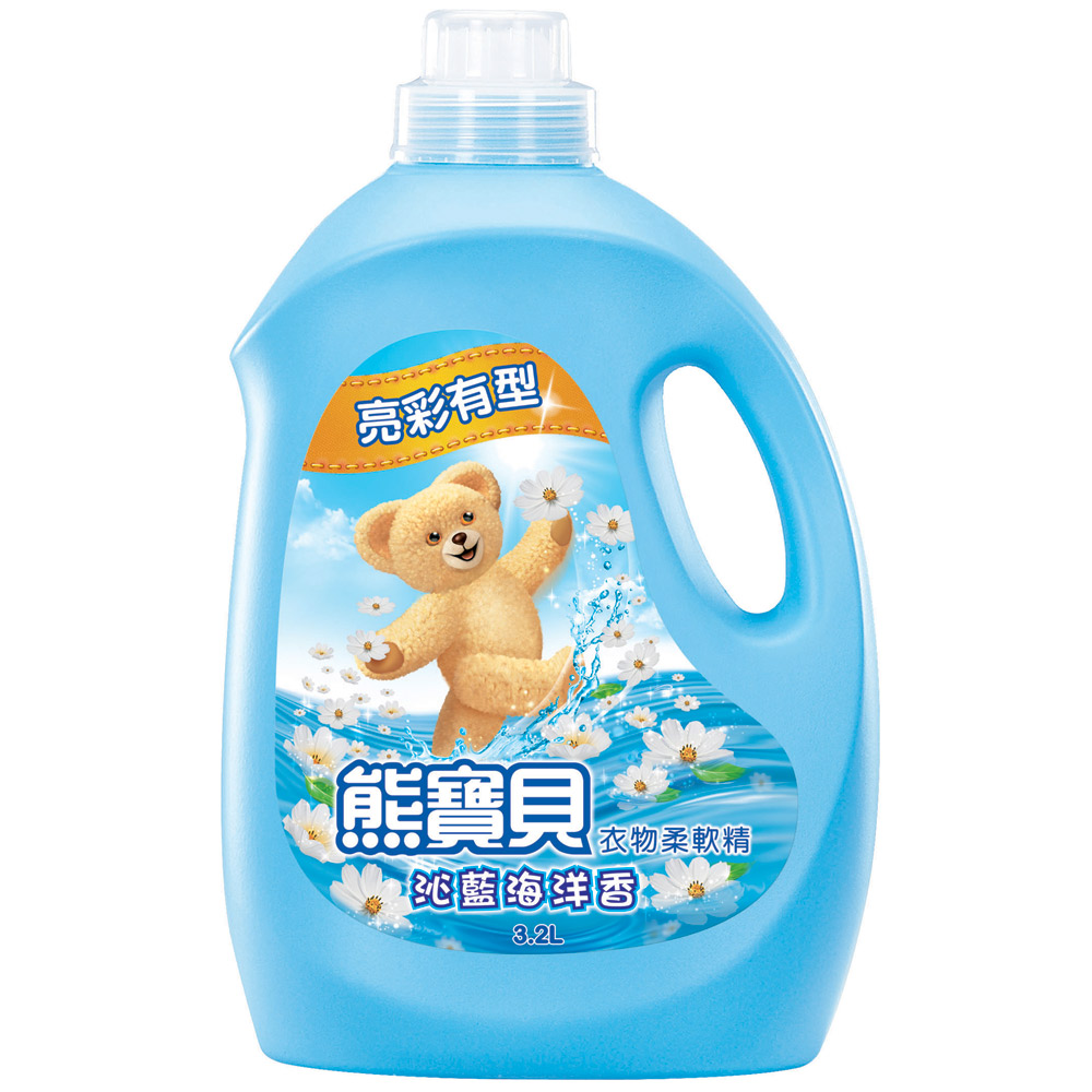 熊寶貝 衣物柔軟 精沁藍海洋香(3.2Lx4罐/箱)