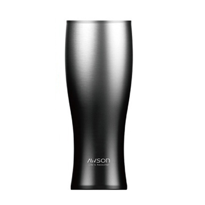 AWSON 不鏽鋼雙層冰熱真空保溫杯460ml(ASM65)-黑色(不結露)
