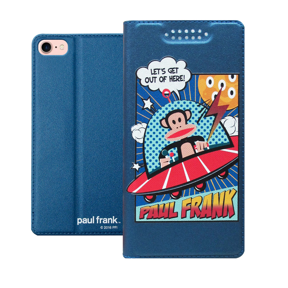 大嘴猴正版授權 iPhone 8/iPhone 7 金沙灘彩繪磁力皮套(漫畫藍)