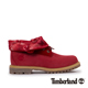 Timberland 女款紅色麂皮翻領中筒靴 product thumbnail 1