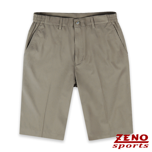 ZENO 萊卡彈性透氣機能短褲‧褐色M-3XL