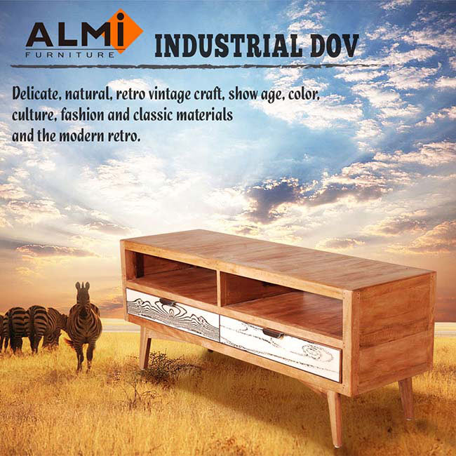 ALMI-TV 2 DRAWERS 雙抽電視櫃W140*D45*H58CM