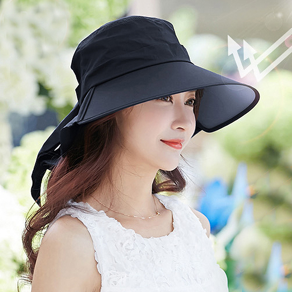 Seoul Show 日本機能防曬護頸遮陽帽4色 黑色