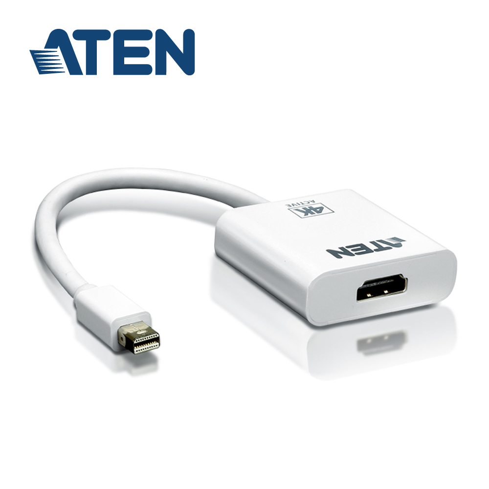 ATEN 4K Mini DisplayPort 轉HDMI主動式轉接器(VC981)