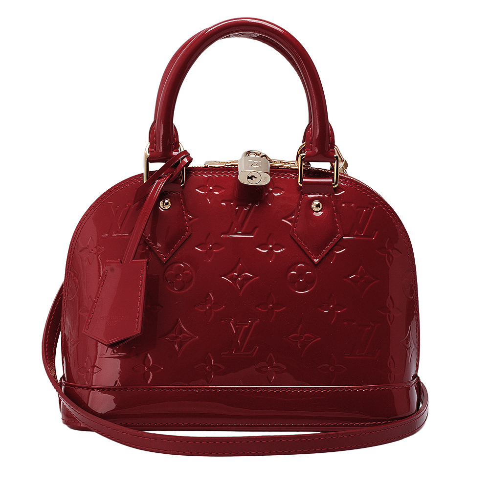 LV M91606 Monogram Vernis  Alma BB手提肩背包(蘋果紅)