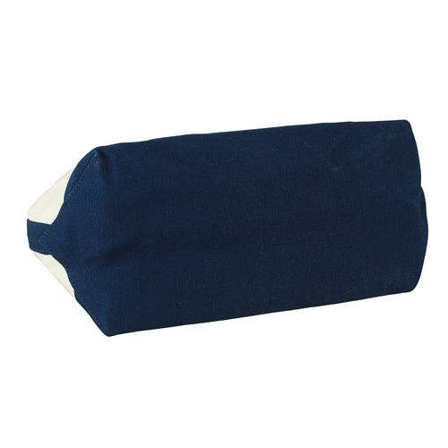 POLO 經典戰馬帆布手提包(小/米白+深藍)