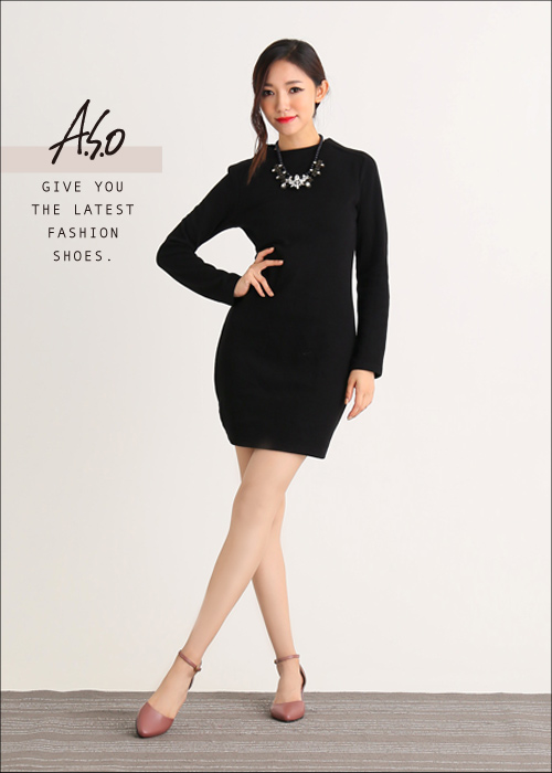 A.S.O 璀璨注目 全真皮金蔥尖頭高跟鞋 粉紅色