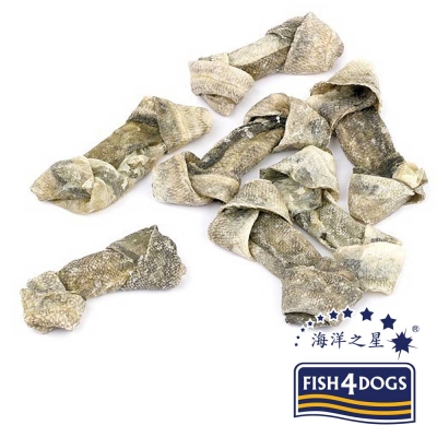 海洋之星Fish4Dogs營養潔齒點心、魚皮結骨100g、2入、適合一般犬隻