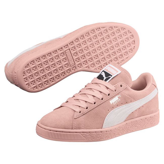 PUMA-Suede Classic Wns女復古運動鞋-蜜桃白