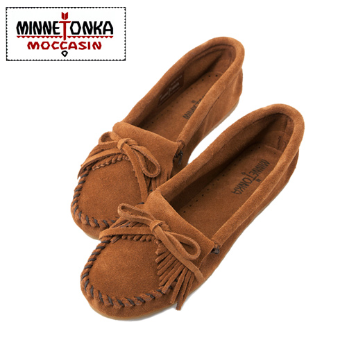 MINNETONKA-KILTY SUEDE MOC經典麂皮流蘇莫卡辛-咖啡色