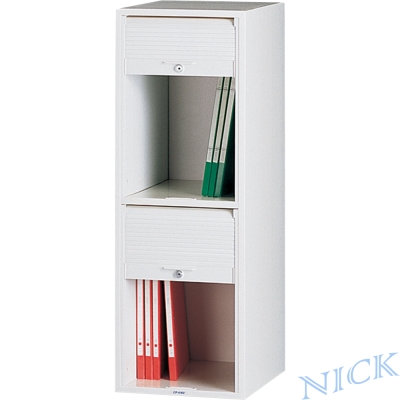 NICK CP單排塑鋼捲門式公文櫃(二層)