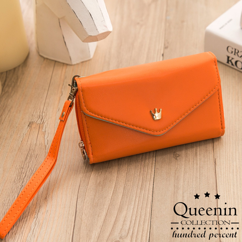 DF Queenin皮夾 - 韓版隨身手機包錢包手拿包-共4色