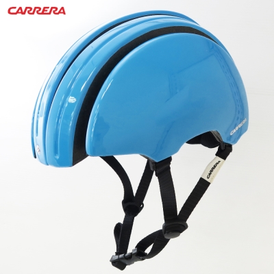 CARRERA義大利 Foldable 收縮式伸縮自行車安全帽-天空藍Azure