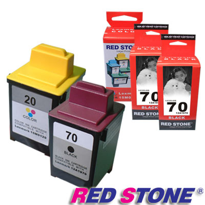 RED STONE for LEXMARK 12A1970+15M0120墨水匣(2黑1彩)