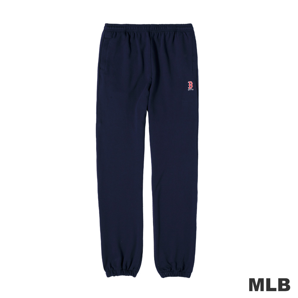 MLB-波士頓紅襪隊LOGO電繡厚棉長褲-深藍色(男)