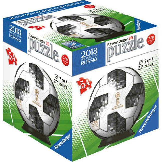 任選德國Ravensburger維寶拼圖 2018世界盃指定球3D拼圖54P 99277