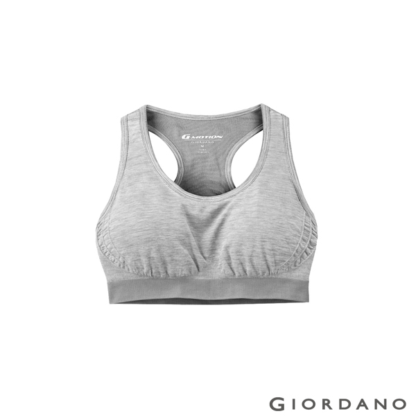 GIORDANO 女裝G-MOTION無縫運動背心-42 雪花中灰