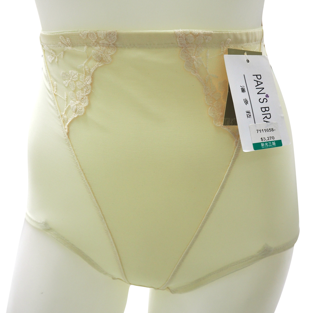 思薇爾 PANS BRA 花吻系列M-XL高腰輕塑三角褲(奶油色)