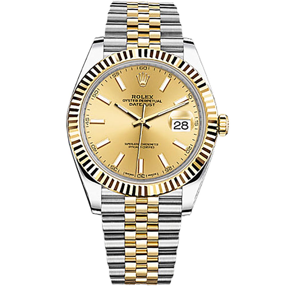 ROLEX 勞力士 Datejust 126333 蠔式金色面紀念型錶帶腕錶-41mm