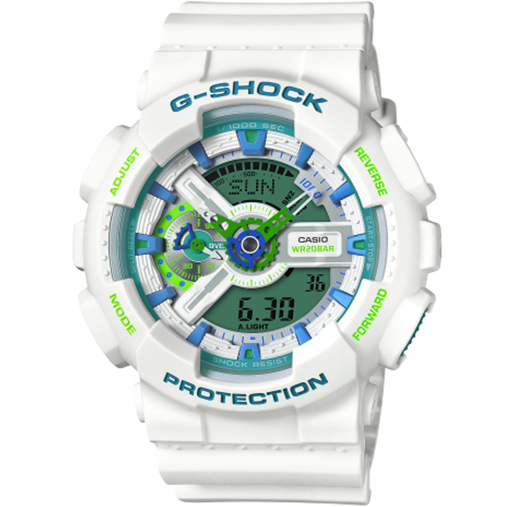 G-SHOCK 卡西歐 清爽夏日慢跑運動錶(GA-110WG-7A)-51.2mm