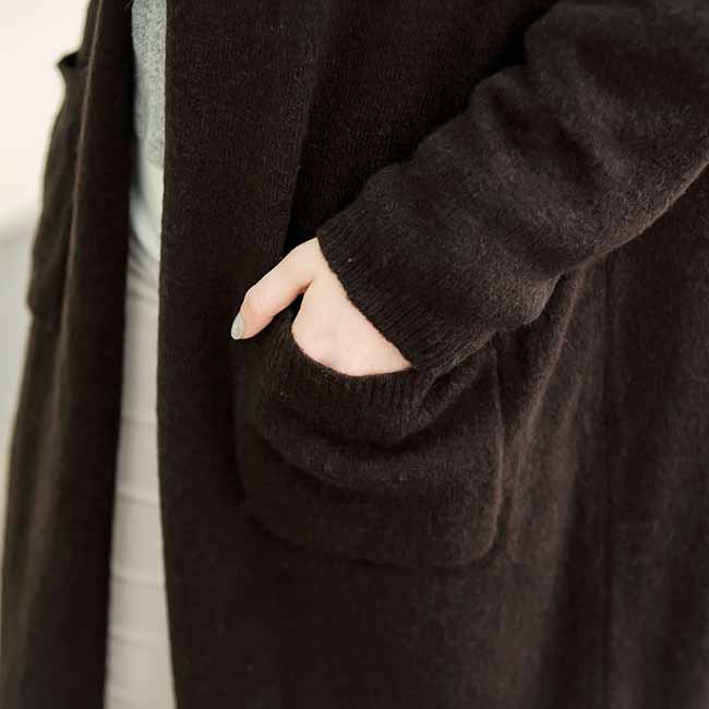 東京著衣-KODZ 歐美時尚翻領設計針織外套-S.M.L(共二色)