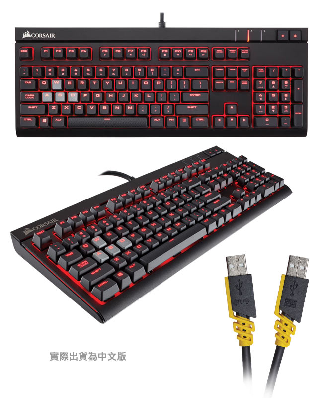 CORSAIR Gaming STRAFE機械電競鍵盤-青軸中文