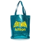 Kitson X 華納英雄聯名 BATMAN金屬光購物托特包(藍) product thumbnail 1