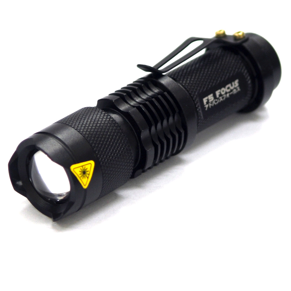 【迪伯特DIBOTE】 Q5-LED 三段式強光伸縮迷你手電筒(T6)超值組