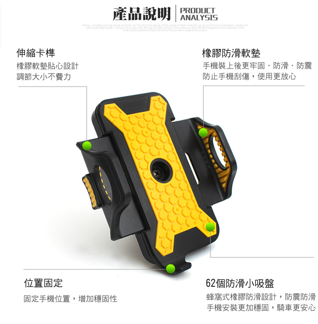 Sense神速 大黃蜂自行車/機車手機支架 通用車架-急速配