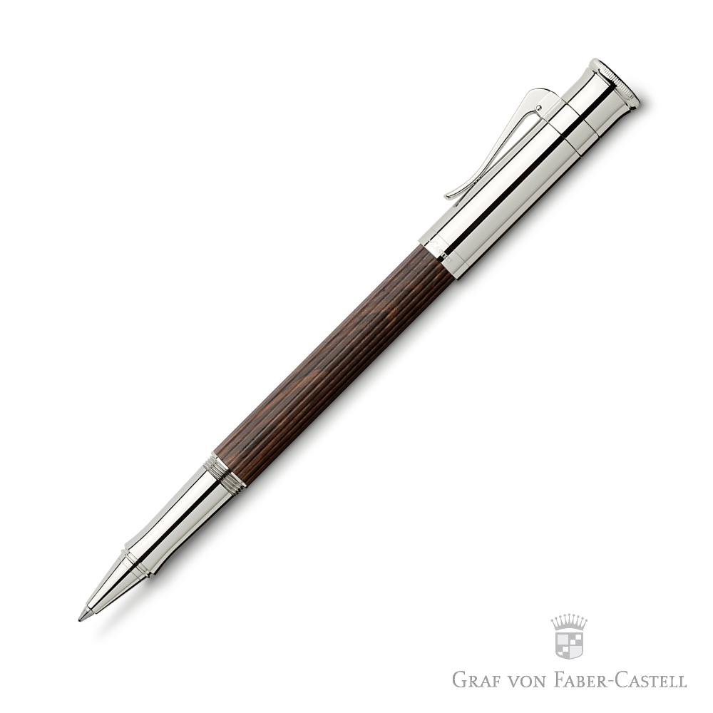 GRAF VON FABER-CASTELL 經典系列鍍白金非洲烏木鋼珠筆