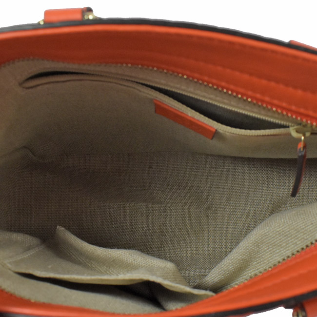 GUCCI Guccissima BREE 小Logo牛皮兩用手提包(橘)