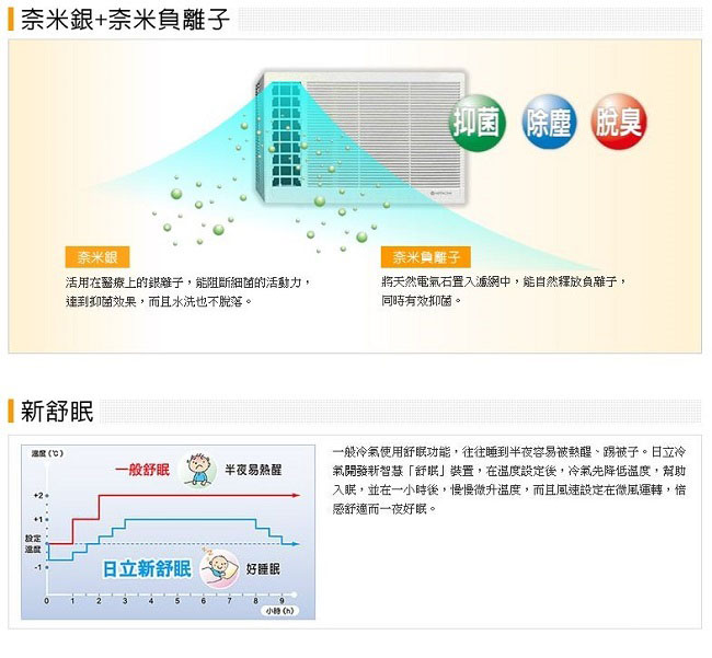 HITACHI 日立 3-5坪 冷專側吹式 窗型冷氣 RA-22TK