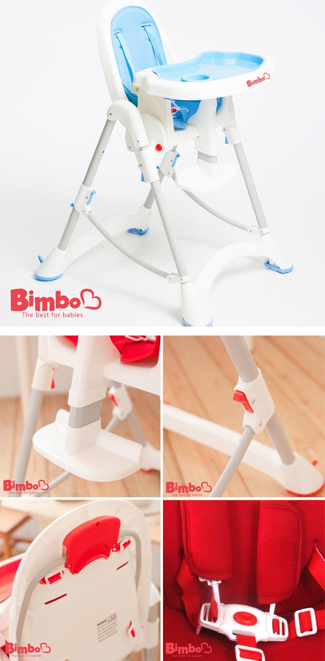 安全兒童餐椅 藍色 台灣製造【BIMBO】