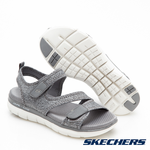 SKECHERS(女)時尚休閒系列Flex Appeal2.0涼鞋-39075GRY