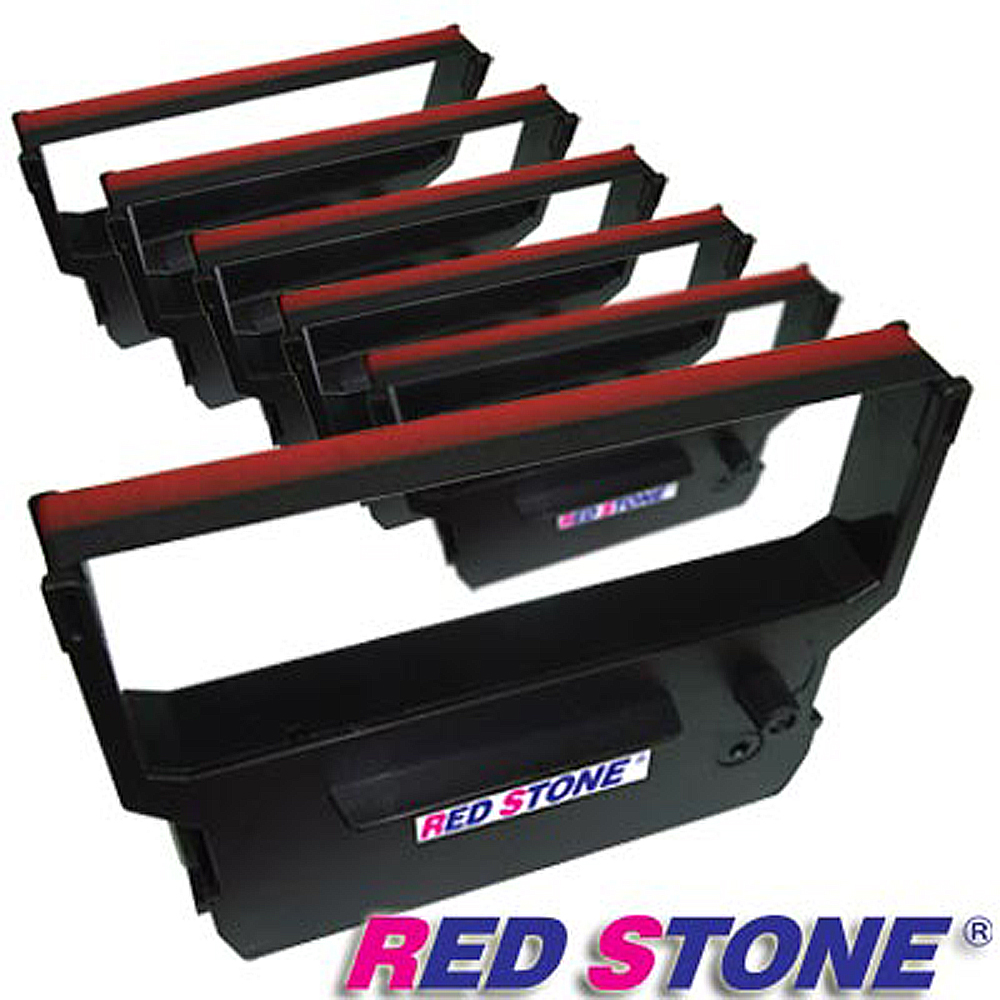 RED STONE for CITIZEN IR61收銀機色帶組(1組6入)黑色＆紅色