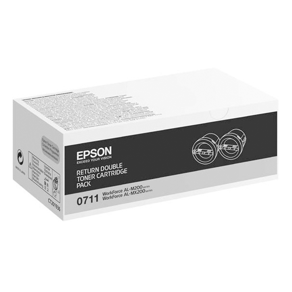 EPSON C13S050711 原廠優惠黑色碳粉匣 (雙包裝)