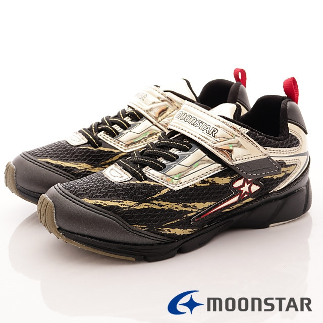 日本月星 頂級競速童鞋 勝戰獸系列機能運動鞋 EI233 金 (中大童段)