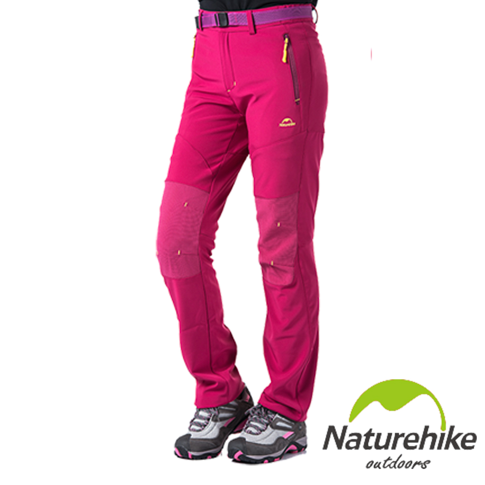 Naturehike 女款- 彈性 軟殼衝鋒褲 (玫紅)