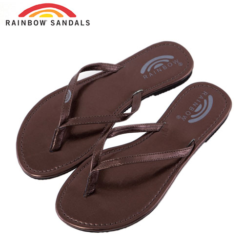 Rainbow Sandals美國金屬感夾腳休閒拖鞋-古銅
