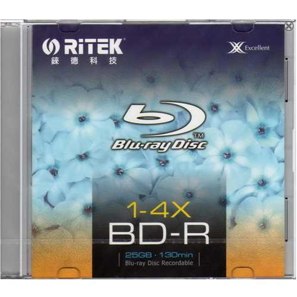 錸德RiTEK藍光Blu-ray  X版 BD-R 4X 25GB (10片)