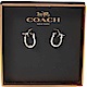 COACH 經典LOGO鑲水鑽耳環(銀) product thumbnail 1