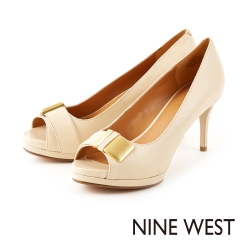 NINE WEST 優雅金屬裝飾魚口跟鞋