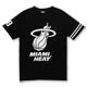 NBA-邁阿密熱火隊印花壓條短袖T恤-黑(男) product thumbnail 1
