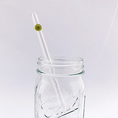 美國strawesome手工玻璃吸管/標準直式-酪梨綠