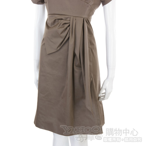 KENZO 茶綠色短袖洋裝