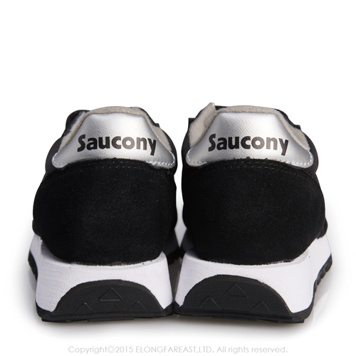 (女) 美國 SAUCONY 經典時尚休閒輕量慢跑球鞋-黑銀