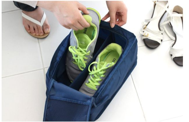 旅行首選 防水鞋盒 鞋子收納袋(深藍色)